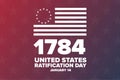 Ratification Day in United States. January 14, 1784. Holiday concept. Template for background, banner, card, poster with