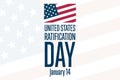 Ratification Day in United States. January 14, 1784. Holiday concept. Template for background, banner, card, poster with