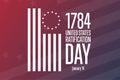 Ratification Day in United States. January 14, 1784. Holiday concept. Template for background, banner, card, poster with
