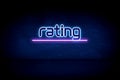 Rating - blue neon announcement signboard