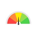 Rating customer satisfaction meter. Different emotions. Abstract concept graphic element of tachometer, speedometer Royalty Free Stock Photo