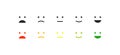 Rating emotion icon set. Feedback emoji, vector illustration in flat