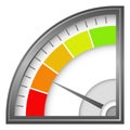 Rating gauge. Car panel level meter icon