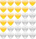 Rating hearts Royalty Free Stock Photo