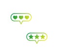 Rating, likes, feedback vector icons on white Royalty Free Stock Photo