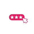 Rating, ranking icon with cursor