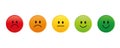 Rating smiley faces red to green