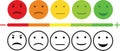 Rating Smiley Feedback evaluation isolated vector