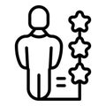 Rating staff icon outline vector. Seminar meeting