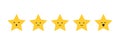 Rating star concept client feedback customer review