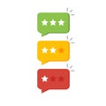 Rating star like feedback. concept of notice, opinion, testimonial, grade ui, user control, check, valuation. flat style