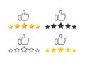 Rating stars badges. Rating concept. Rate icons set. Feedback icons. Vector scalable graphics