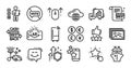 Rating stars, Cloud computing and Stop voting line icons set. Vector