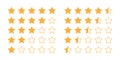 Rating stars feedback icon set