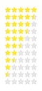 Rating stars icon set. Five star vector illustration isolated on white Royalty Free Stock Photo