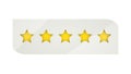 Rating stars or 5 rate review 3d illustration web ranking star signs