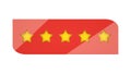 Rating stars or 5 rate review 3d rendering web ranking star signs Royalty Free Stock Photo