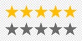 Rating stars 5 rate review vector web ranking star