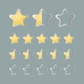 Rating stars status icons