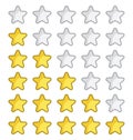 Rating stars for web site Royalty Free Stock Photo