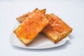 Ration of bread with tomato typical of Catalonia