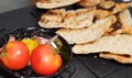 Ration of bread with tomato typical of Catalonia