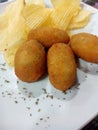 Ration of croquettes.