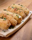 Ration of Croquettes. Typical Tapa of Spanish Cuisine. Royalty Free Stock Photo