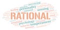 Rational typography word cloud create with the text only. Royalty Free Stock Photo