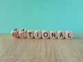 Rational vs emotional symbol. Turned wooden cubes Royalty Free Stock Photo