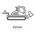 Ratrak, Snowcat vector icon