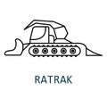 Ratrak, Snowcat vector icon