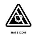 Rats icon vector isolated on white background, logo concept of R