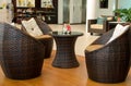 Rattan armchair furniture Royalty Free Stock Photo