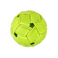 Rattan ball green color background white isolate