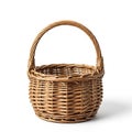 Rattan. The basket is elevated slightly showcasing its craftsmans Royalty Free Stock Photo