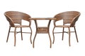 Rattan coffee table set Royalty Free Stock Photo