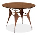 Rattan round table with a table-top