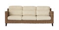 Rattan sofa isolated on white