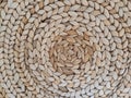 Rattan texture close up. Straw background. Royalty Free Stock Photo