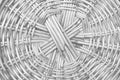 Rattan wood in weaving seamless patterns light grey crafts background