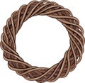 Rattan wreath entwined