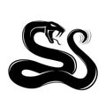 Rattlesnake black sign. Royalty Free Stock Photo