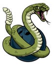 Rattlesnake Bowling Ball Animal Sports Team Mascot Royalty Free Stock Photo