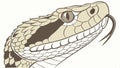 Rattlesnake head design element for wildlife and desert themes vector design Generative AI