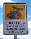 Rattlesnake sign Royalty Free Stock Photo