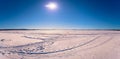 Rattvik - March 30, 2018: The frozen lake Siljan by the town of Rattvik, Dalarna, Sweden Royalty Free Stock Photo