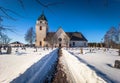 Rattvik - March 30, 2018: Old church of Rattvik, Dalarna, Sweden