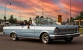 Rattvik, Sweden - July 27.2013: Classic Car Week Rttvik - Ford Galaxie 500 cabriolet, oldtimer car Royalty Free Stock Photo