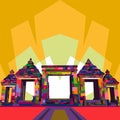 Ratu boko temple vector